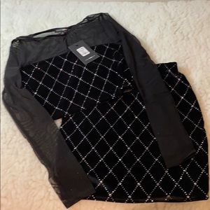 Keep Me Close Velvet Skirt Set